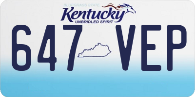 KY license plate 647VEP