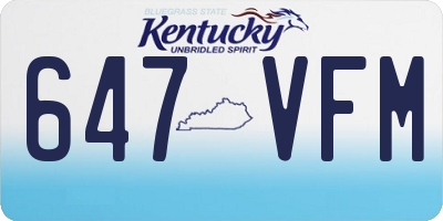 KY license plate 647VFM