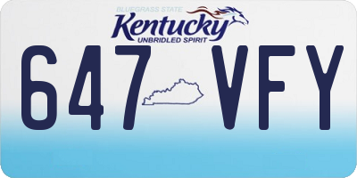 KY license plate 647VFY