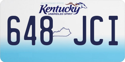 KY license plate 648JCI