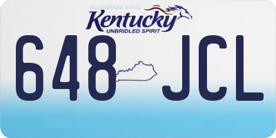 KY license plate 648JCL