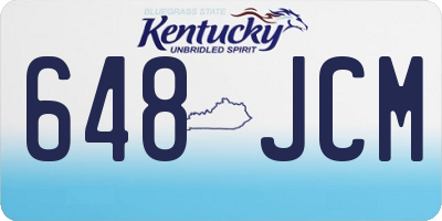 KY license plate 648JCM