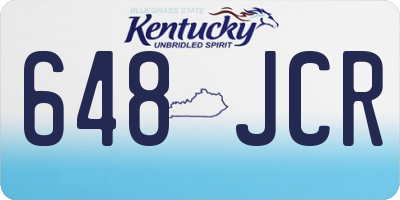 KY license plate 648JCR