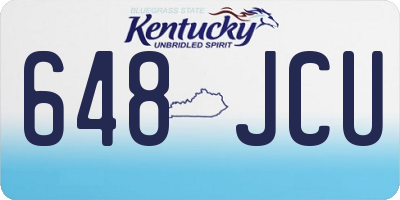 KY license plate 648JCU
