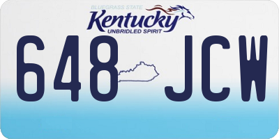 KY license plate 648JCW