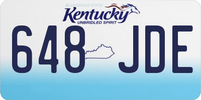 KY license plate 648JDE