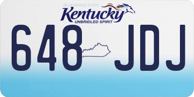 KY license plate 648JDJ