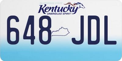 KY license plate 648JDL