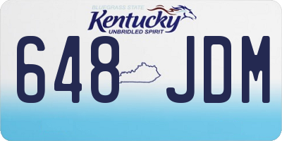 KY license plate 648JDM