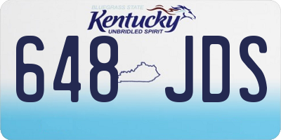 KY license plate 648JDS