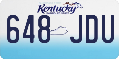 KY license plate 648JDU