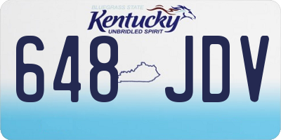KY license plate 648JDV