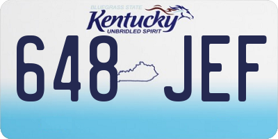 KY license plate 648JEF
