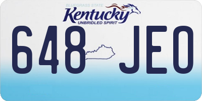 KY license plate 648JEO