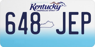 KY license plate 648JEP