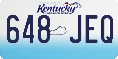 KY license plate 648JEQ