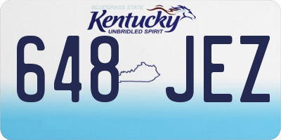 KY license plate 648JEZ