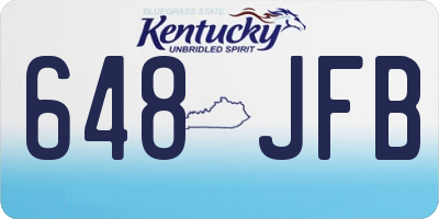 KY license plate 648JFB