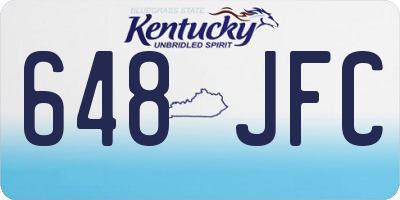 KY license plate 648JFC