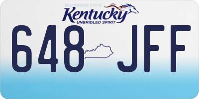 KY license plate 648JFF