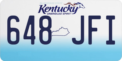 KY license plate 648JFI