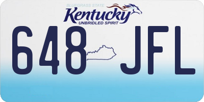 KY license plate 648JFL