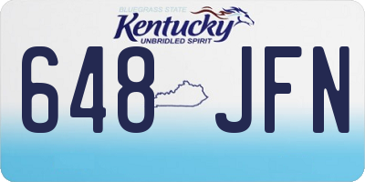 KY license plate 648JFN