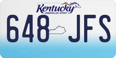 KY license plate 648JFS