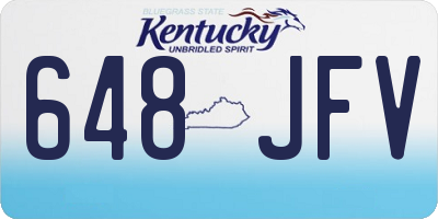 KY license plate 648JFV