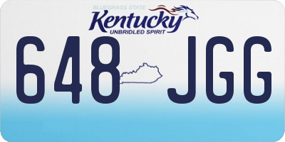 KY license plate 648JGG