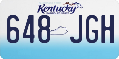 KY license plate 648JGH