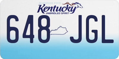 KY license plate 648JGL