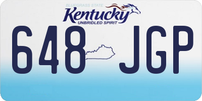 KY license plate 648JGP