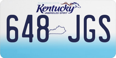 KY license plate 648JGS