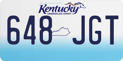 KY license plate 648JGT