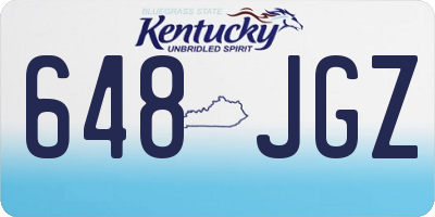 KY license plate 648JGZ