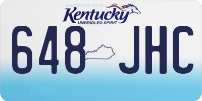 KY license plate 648JHC