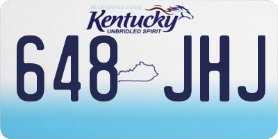 KY license plate 648JHJ