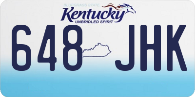 KY license plate 648JHK