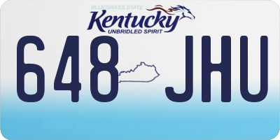 KY license plate 648JHU