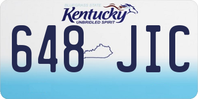 KY license plate 648JIC
