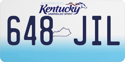KY license plate 648JIL