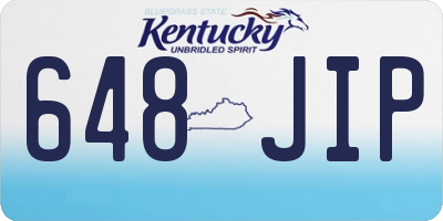 KY license plate 648JIP