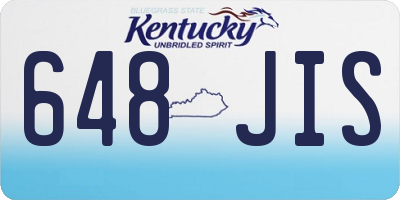 KY license plate 648JIS