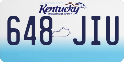 KY license plate 648JIU