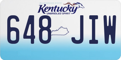 KY license plate 648JIW