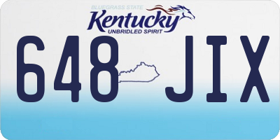 KY license plate 648JIX