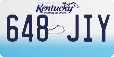 KY license plate 648JIY