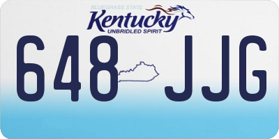 KY license plate 648JJG