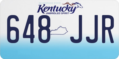 KY license plate 648JJR